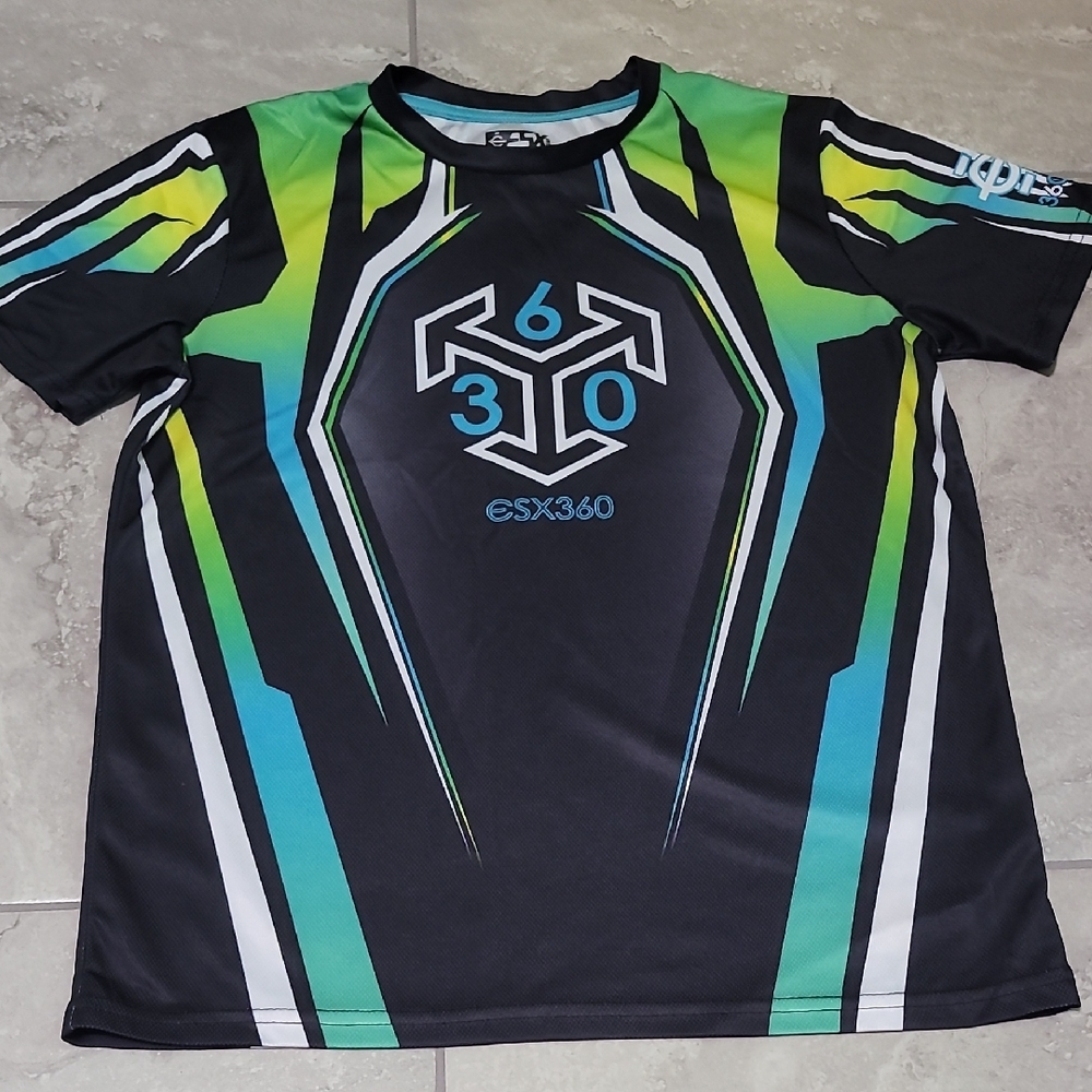 Gaming Gear Black and Green Graphic T-Shirt